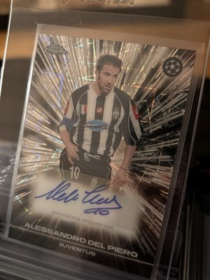 Alessandro Del Piero 2025-26 Topps Chrome UCC Black Lazer Auto BLA-ADP Juventus