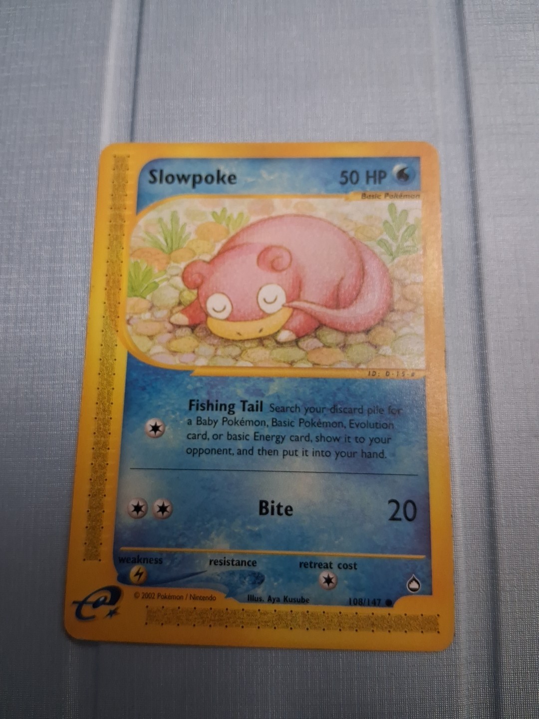 Pikemon Slowpoke Aquapolis 108/147 Common   NM Fast Ship