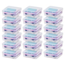 IRIS USA Pencil Case Plastic Pouch Box Storage Organizer for Beads, Pens, and