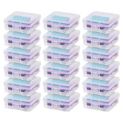 IRIS USA Pencil Case Plastic Pouch Box Storage Organizer for Beads, Pens, and