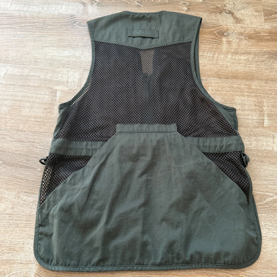 Cabela’s Outdoor Gear Mesh Shooting Vest M Green Game Bird Pouch Hunting Utility - Image 2 of 4