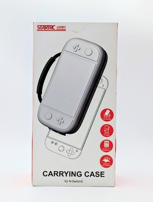 STARTRC GAMES Switch 2 Carrying Case Large Capacity PU Hard Travel Bag White