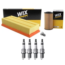 Wix Engine Air Oil Filters & NGK 4 Spark Plugs Kit for TTS Quattro Base L4 Turbo