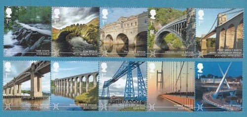 GB 2015 - BRIDGES OF THE UK  Set of 10 Stamps SG 3687 - SG 3696 MNH