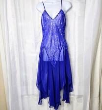 Vintage Fantasies by Morgan Taylor Lingerie Gown Sheer Slip Dress Sz S Fairy