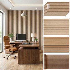 Wooden Slats Wallpaper Realistic 3D Effect Feature Wall Panel - Various Style