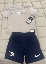 NIKE Sportswear Little Boy's DRI-FIT Shirt and Shorts Outfit, 2-piece set