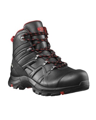 HAIX Black Eagle Safety 54 mid Schwarz/Rot Sicherheitsschuhe wasserdicht robust