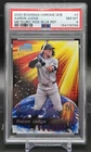 2025 Bowman Chrome, Aaron Judge Meteoric Rise Blue Mojo Refractor 16/150 - PSA 8