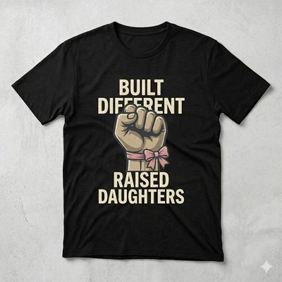 Built Different Raised Daughters Shirt Girl Dad Gift Tee