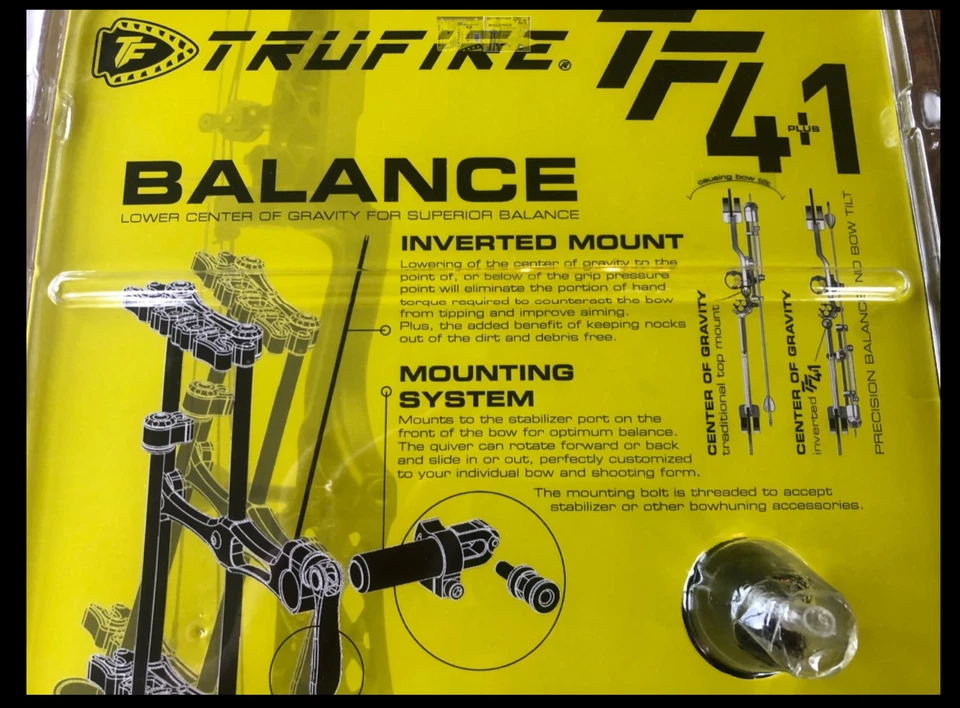 TruFire Archery Quiver 4 + 1, SILENT QUICK RELEASE, INVERTED MOUNT MPN - T20120 - Image 3 of 4