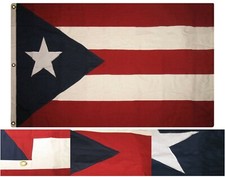 Puerto Rico 10x15 Embroidered Sewn Synthetic Cotton Flag 10'x15'
