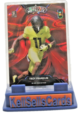 #ad 2023 Wild Card American Metallix Troy Franklin Wild Liquid Red Oil Spill 3 4 $3.99