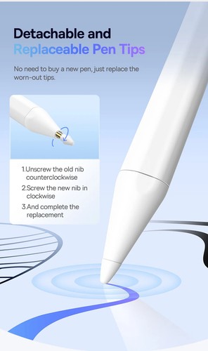 Stylus with LED for Apple Pencil iPad Palm Rejection Magnetic Design Touch Pen - Picture 19 of 26