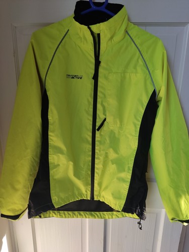 Mountain Active women's high-vis jacket 12 Yellow Cycling Running Zip Sleeves - Picture 9 of 18