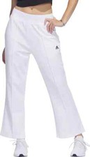 Adidas Women's Xpress Flare Wide Leg Sweat Warm Up Pants Size M White Color NEW