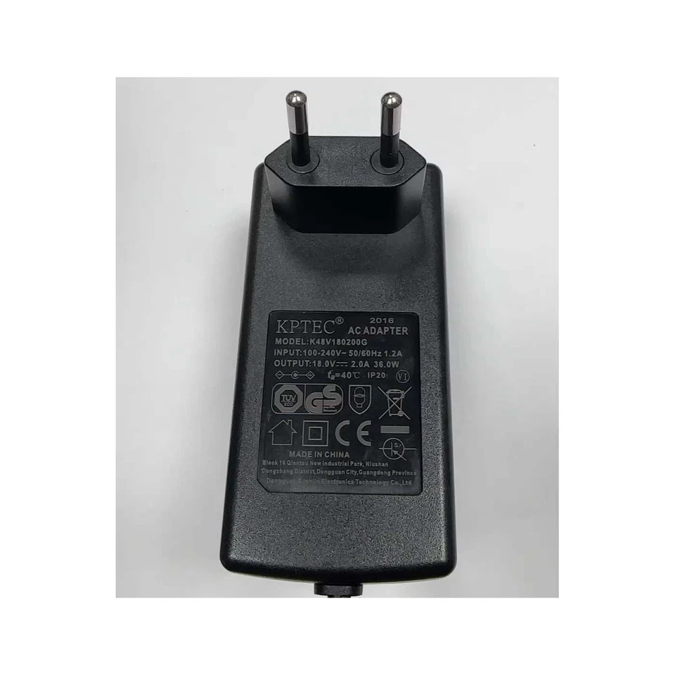 Kptec K48V180200G 18V 2A 36W 5.5x2.1mm AC Adapter Transformer - Image 2 of 3