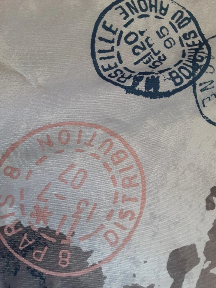 Cortina de Ducha Estampada Floral Tarjeta Postal Gris y Rosa Polvoriento 70"x72" SIN Anillos  Foto 4 de 4