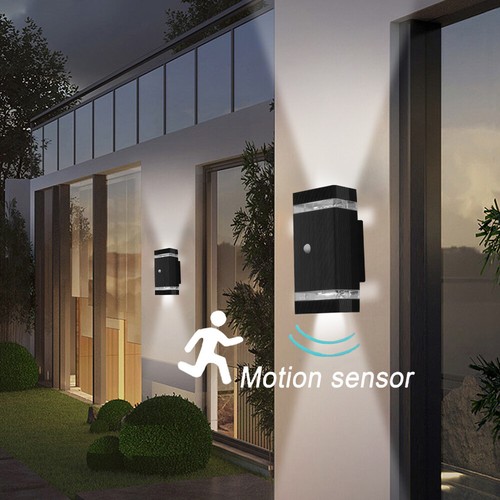 Outdoor Up Down LED Wall Light PIR Motion Sensor Lamp Outside GardenPorch Sconce - Picture 2 of 12