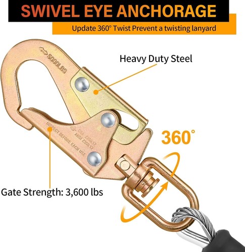 Fall Protection Retractable Lanyard Self-Retracting Fall Arrest Safety Class 1 - Picture 2 of 16