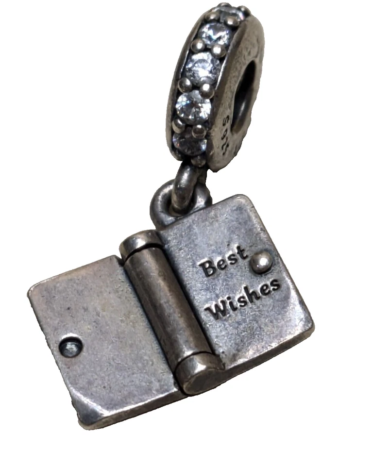 Pandora подлинный Happy день рождения пожелания складной подвеска 791723CZ снят с производства - Изображение 4 из 4