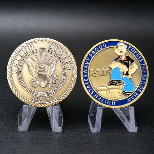The Sailor Man Popeye Metal US Navy orgogliosa collezione di monete commemorative sfida - Foto 2 di 8