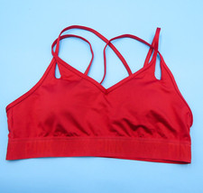 Victorias Secret Medium Sports Bra Ultimate Lightly Lined Orange Crossback New
