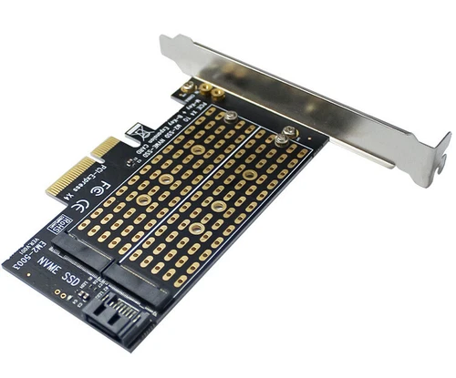 M.2 NVMe + NGFF zu PCIe 3.0 X4 Adapter für M.2 NVMe SSD Starke Wärmeableitung