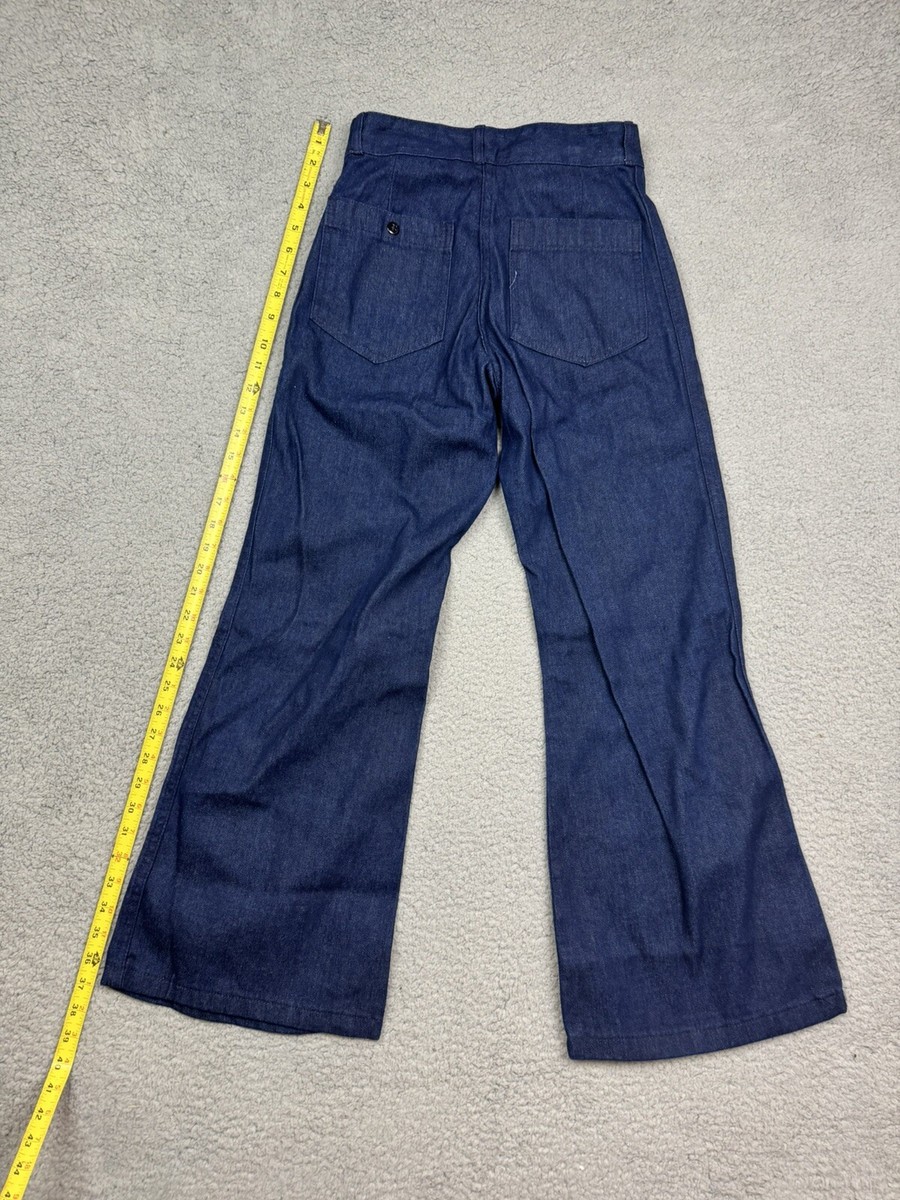 パンツ 70s Vintage SEAFARER Denim Sailor Pants VTG 70s Seafarer Dungaree US Navy Denim Utility Pants Bell