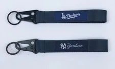 MLB Wrist Lanyard Keychain New York Yankees or LA Dodgers Baseball