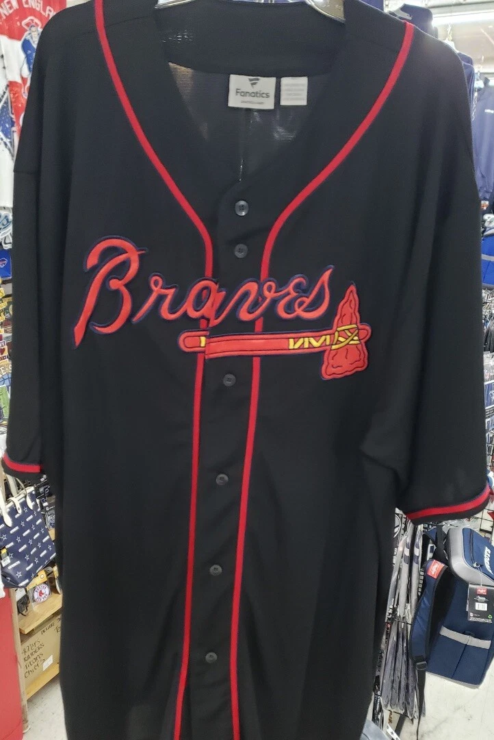 black and red atlanta braves jersey