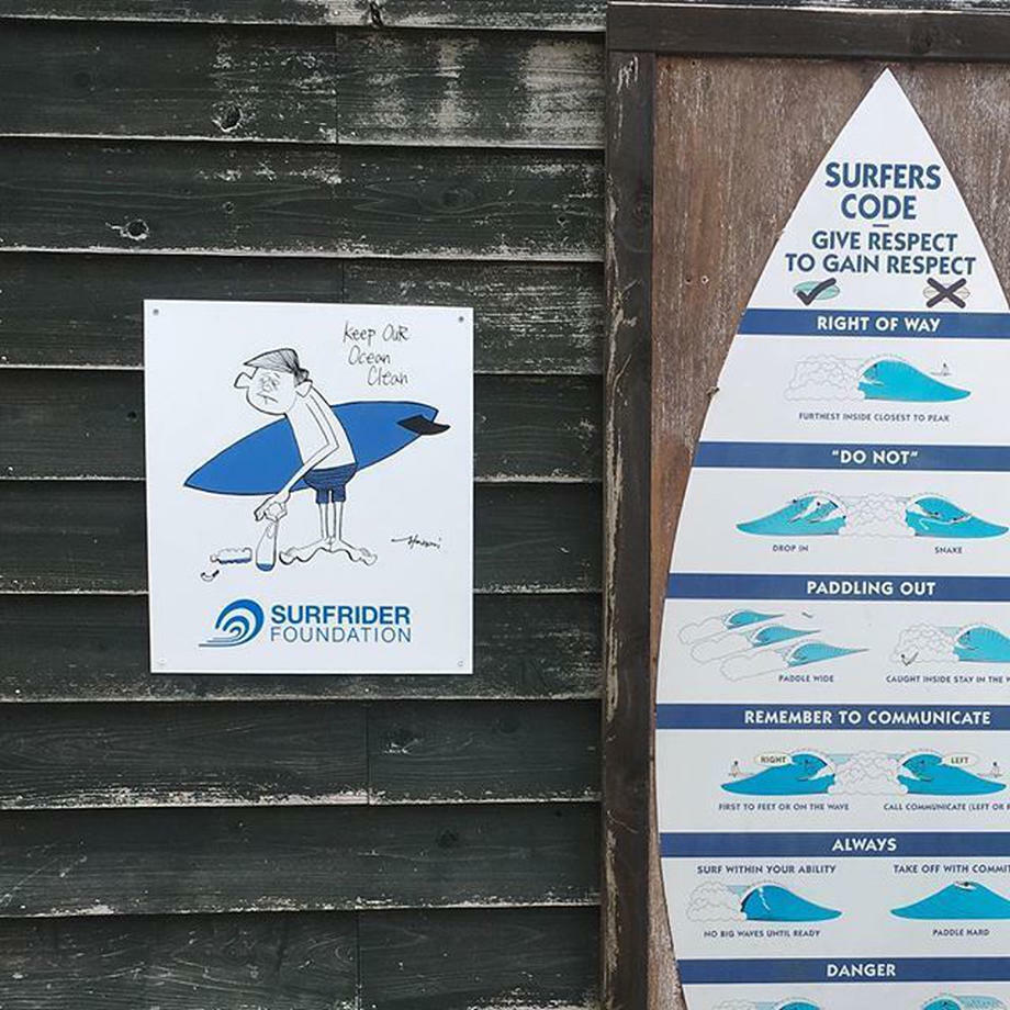 Yusuke Hanai Message Sign Board Large Size Surfrider