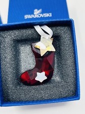 SWAROVSKI Crystal Twinkling Stocking With Stars Christmas Ornament NIB P-5119876