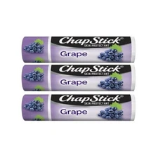 ChapStick Grape Lip Balm 0.15 Oz 3-Pack Skin Protectant Moisturizing Carded HTF