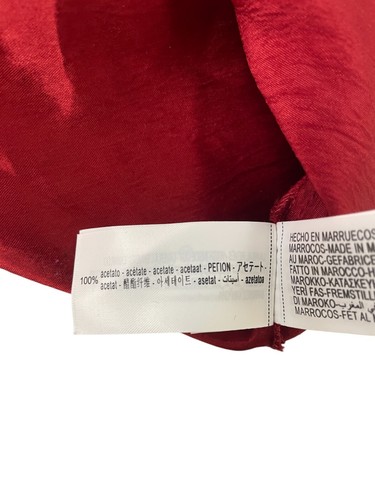 Zara Womens Slip Dress XL Red Satin Midi Sleeveless Cocktail 8740/162 NWT - Picture 11 of 16