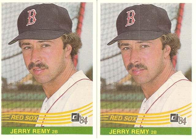 2 CARD 1984 DONRUSS JERRY REMY BASEBALL CARD LOT #172 2 CARD 1984 DONRUSS JERRY REMY BASEBALL CARD LOT #172