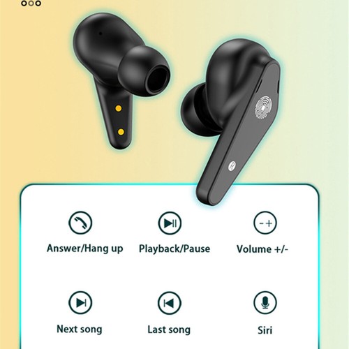 Prawdziwe bezprzewodowe słuchawki douszne Bluetooth V5.0 stereofoniczne mini słuchawki z etui ładującym - Zdjęcie 7 z 11