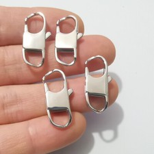 10ps Large 25mm Stainless Steel Square Lobster Clasps Hook Jewelry Findings DIY