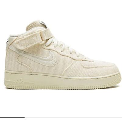 Nike x Stussy Air Force 1 Mid ''Fossil'' sneakers sz 6.5