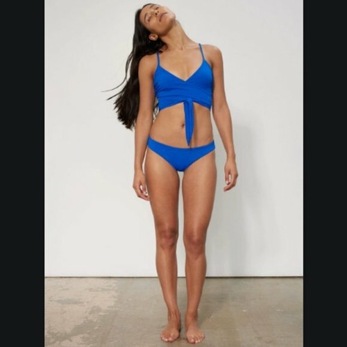 Mara Hoffman Zoa Bikini Bottoms in Baltimora Blue Size XS New With Tags - Picture 2 of 7