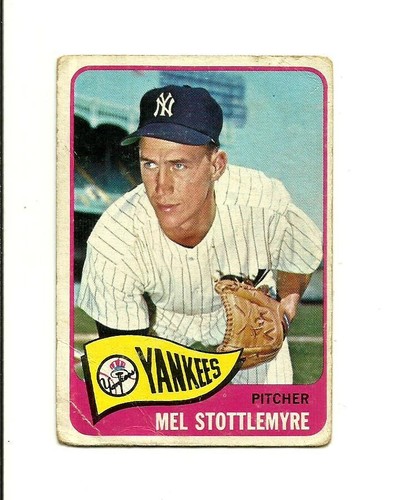 1965 TOPPS #550 Mel Stottlemyre: New York Yankees: Pitcher: Baseball Card: MLB - 第 1/2 張圖片
