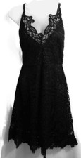 NEW LAYERS PARIS 🌼 QUALITY BLACK CROCHET OCCASION DRESS 🌼 SIZE L 10/12 # Tub*