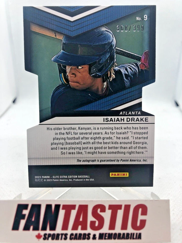 Isaiah Drake Die Cut Auto /399 2023 Elite Extra Edition #9 Atlanta Braves - Image 2 of 2