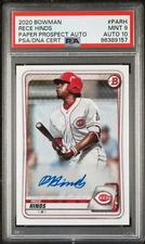 2020 Bowman Paper Prospect Aut #PARH Rece Hinds Paper Prospect PSA 9 AUTO 10