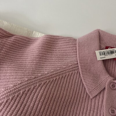 S 即日発送 Small Box Polo Sweater Pink S 即日発送 Small Box Polo Sweater Pink メンズ