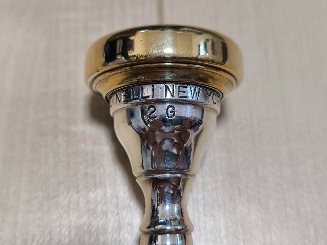 Giardinelli Trombone Mouthpiece 2G Rim GP 2PC Old Stamp