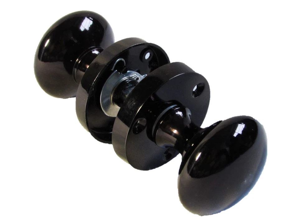 Chrome or Black Nickle Round Internal Door Knobs SETS Mortice Door Handles - Image 3 of 4