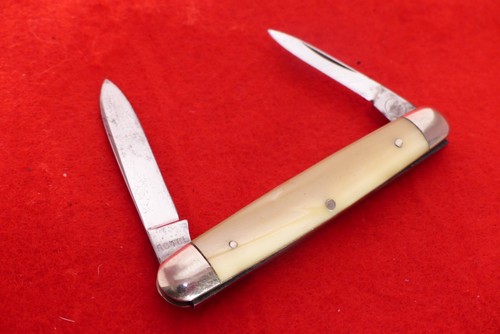 vintage Remington UMC USA R6465 3" Closed 2 Blade Cracked Ice Equal End knife - Picture 3 of 6