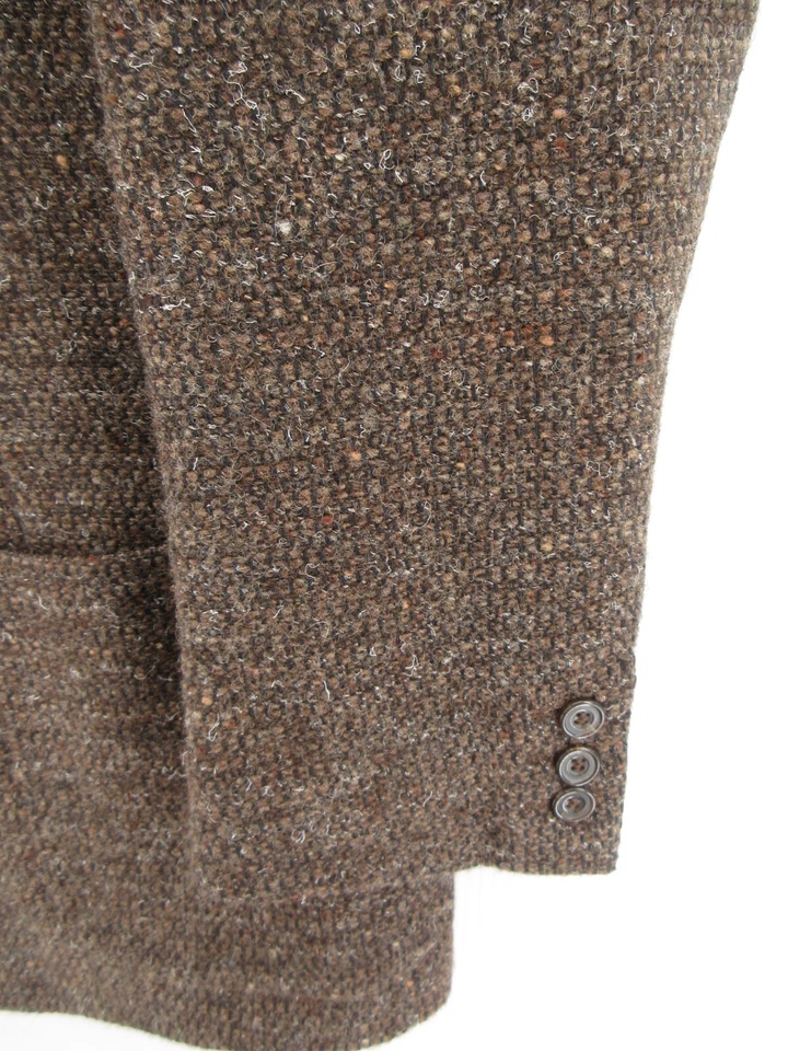 VINTAGE Structure Le Collezioni Sport Coat Men Medium Brown Blazer Wool Tweed - Image 3 of 4