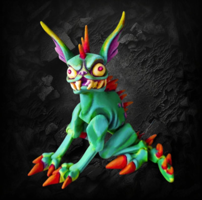 Articulated Chupacabra, Flexi Halloween gift, 3D Printed